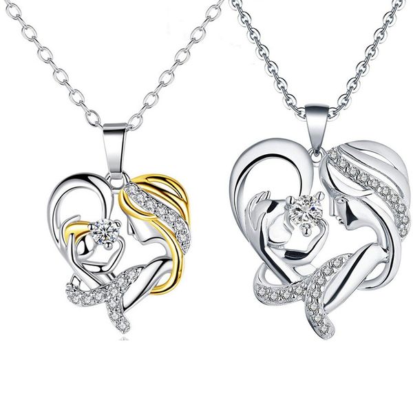 new fashion creative simple mom's love, mother's heart-shaped necklace mom and baby, Silver
new fashion creative simple mom's love, mother's heart-shaped necklace mom and baby, Silver