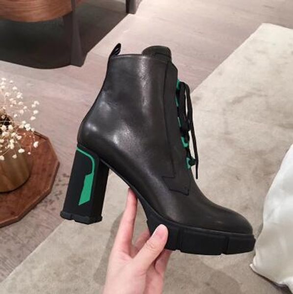 woman new season fashion show luxury italy chunky heeled ankle boots women calf leather ridged sole boots lace-up 110mm ankle boots, Black
woman new season fashion show luxury italy chunky heeled ankle boots women calf leather ridged sole boots lace-up 110mm ankle boots, Black