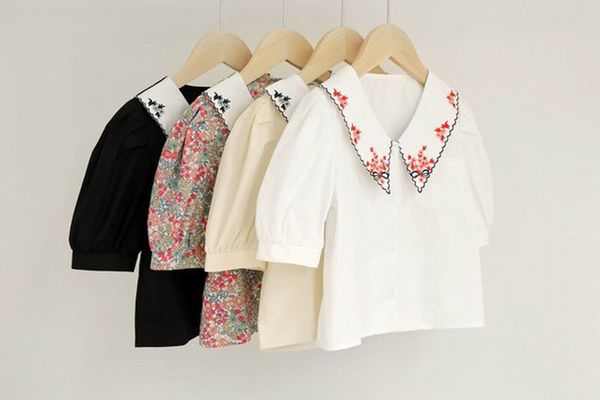 wholesale baby girl shirts 2020 summer new korean style embroidery collar short sleeve blouse preppy style e21364, White;black
wholesale baby girl shirts 2020 summer new korean style embroidery collar short sleeve blouse preppy style e21364, White;black