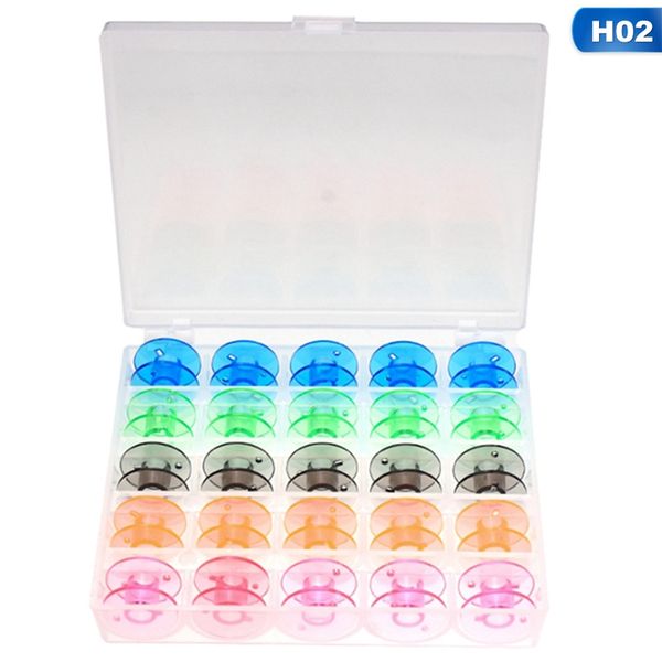 25pcs 5 colors universal spools + empty plastic bobbins organizer set for sewing machine bobbin box storage sewing accessories, Black
25pcs 5 colors universal spools + empty plastic bobbins organizer set for sewing machine bobbin box storage sewing accessories, Black
