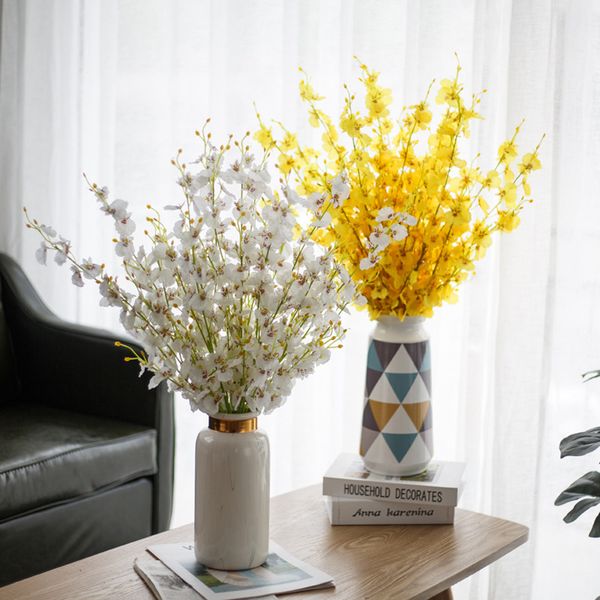 10pcs/lot artificial dancing orchid fake flower oncidium silk flower plastic big five fork phalaenopsis home decoration
10pcs/lot artificial dancing orchid fake flower oncidium silk flower plastic big five fork phalaenopsis home decoration
