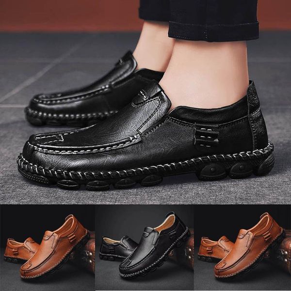 slip-on loafers handmade sole soft sole short boots men shoe leather dad shoes male large size soft flats sapato masculino, Black
slip-on loafers handmade sole soft sole short boots men shoe leather dad shoes male large size soft flats sapato masculino, Black
