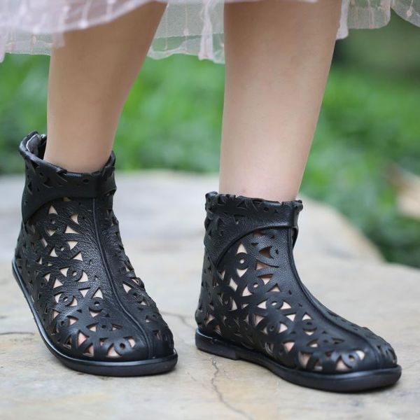 2020 casual women ankle boots summer flat women's sandals rome style hollow out breathable sandal boots round-toe, Black
2020 casual women ankle boots summer flat women's sandals rome style hollow out breathable sandal boots round-toe, Black