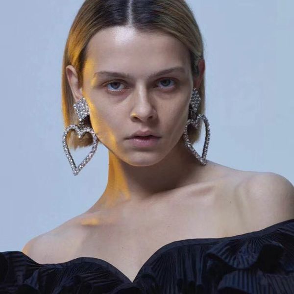 fashion stunning rhinestone big heart pendant dangle earrings for women fashion jewelry trendy statement earrings accessories, Silver
fashion stunning rhinestone big heart pendant dangle earrings for women fashion jewelry trendy statement earrings accessories, Silver