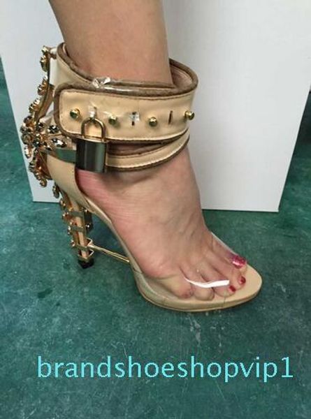 new crystal covered metal high heels rihanna wearing shoes rhinestone sandals padlock ankle warp sandals pvc women party shoes, Black
new crystal covered metal high heels rihanna wearing shoes rhinestone sandals padlock ankle warp sandals pvc women party shoes, Black