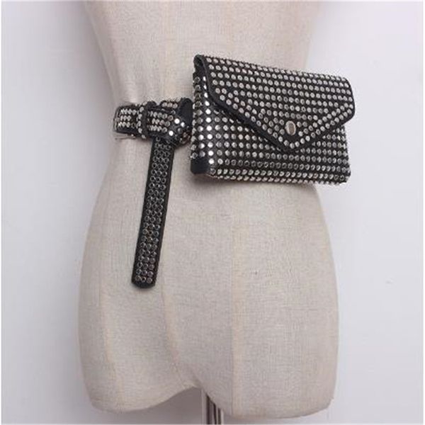 women's waist bag black fashion mobile phone bag rivets inlaid designer casual pu leather luxury punk belt purse 2020 new
women's waist bag black fashion mobile phone bag rivets inlaid designer casual pu leather luxury punk belt purse 2020 new