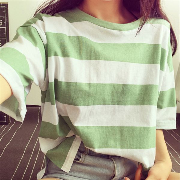 Striped Short Sleeve Simple Plain T-shirt Women Loose Slim Fit Basic Tops Female Casual Base Tee Shirt Tops
Striped Short Sleeve Simple Plain T-shirt Women Loose Slim Fit Basic Tops Female Casual Base Tee Shirt Tops