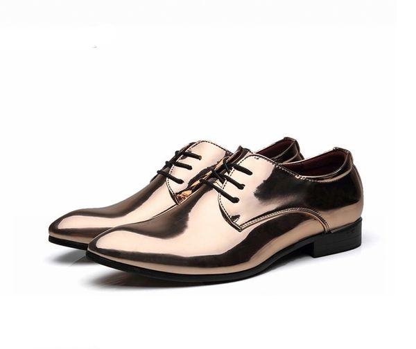 big size trend pointed toe men leather shoes fashion bright business casual flat wedding hard-wearing shoes, Black
big size trend pointed toe men leather shoes fashion bright business casual flat wedding hard-wearing shoes, Black