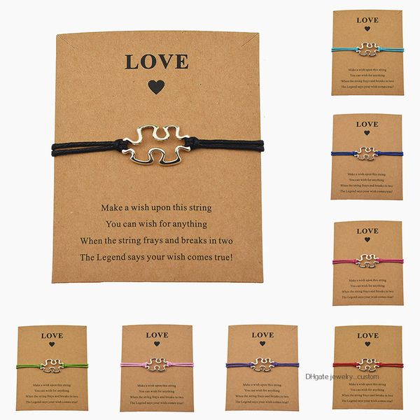 new antique silver autism awareness puzzle charm friendship bracelets for women men girls love card bracelet gifts jewelry, Golden;silver
new antique silver autism awareness puzzle charm friendship bracelets for women men girls love card bracelet gifts jewelry, Golden;silver