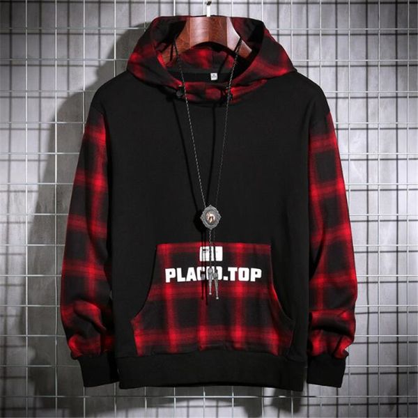 men's hooded sweatshirt casual fashion plaid men hoodie sweatshirts long sleeves harajuku sudadera hombre moleton masculino, Black
men's hooded sweatshirt casual fashion plaid men hoodie sweatshirts long sleeves harajuku sudadera hombre moleton masculino, Black