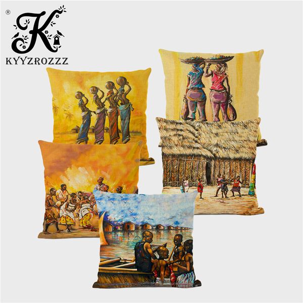 fashion african tribal life oil painting cushion cover happy black family art deco sofa coffee shop linen pillowcase 45x45cm
fashion african tribal life oil painting cushion cover happy black family art deco sofa coffee shop linen pillowcase 45x45cm