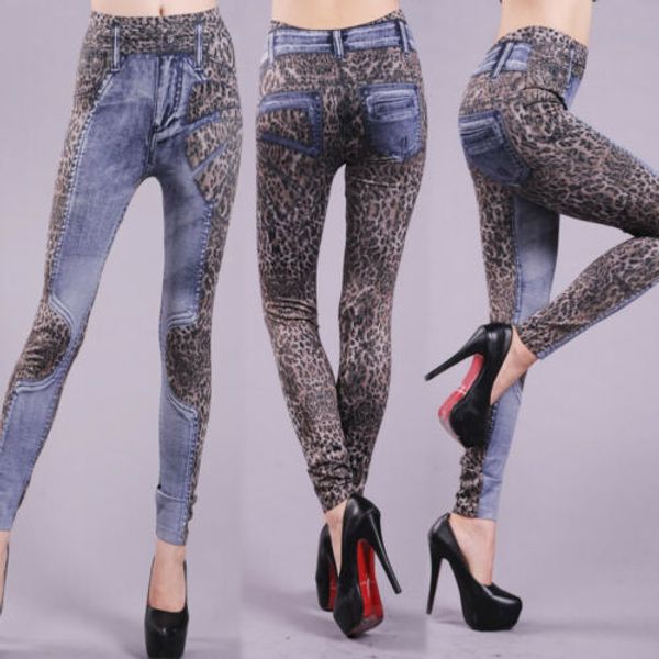 womens full length leggings sexy leopard slim fit pencil jeans imitation ladies, Blue
womens full length leggings sexy leopard slim fit pencil jeans imitation ladies, Blue