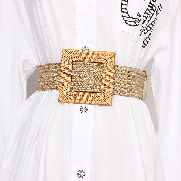2019 summer elastic imitate woven straw waist belts square buckle adjustable woven-straw waistband bohemian beach dress belts, Black;brown
2019 summer elastic imitate woven straw waist belts square buckle adjustable woven-straw waistband bohemian beach dress belts, Black;brown