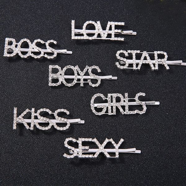 fancy punk letter star love silver crystal hair clip and barrette for fashion women girls hair accessories jewelry, Golden;white
fancy punk letter star love silver crystal hair clip and barrette for fashion women girls hair accessories jewelry, Golden;white