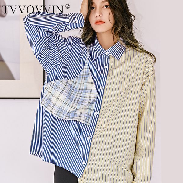 korea can ship design women's clothes irregular hit color stripe shirt 2020 spring fashion new long sleeve shirt loose y896, White
korea can ship design women's clothes irregular hit color stripe shirt 2020 spring fashion new long sleeve shirt loose y896, White