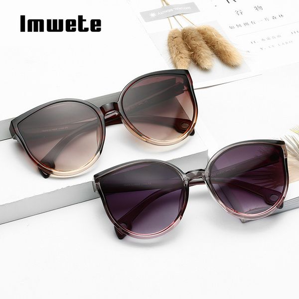 imwete vintage cat eye sunglasses women 2020 trendy brand oversized sun glasses ladies big frames sunglass uv400 eyewear, White;black 
imwete vintage cat eye sunglasses women 2020 trendy brand oversized sun glasses ladies big frames sunglass uv400 eyewear, White;black