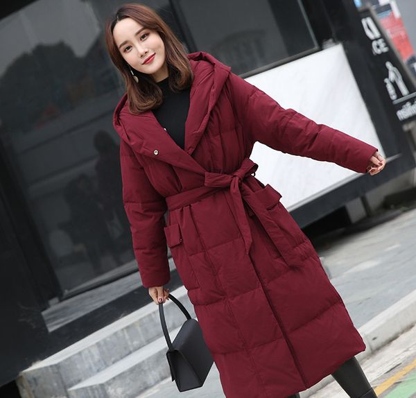 2018new winter in the long section down jacket women coat large size loose thin, Black
2018new winter in the long section down jacket women coat large size loose thin, Black