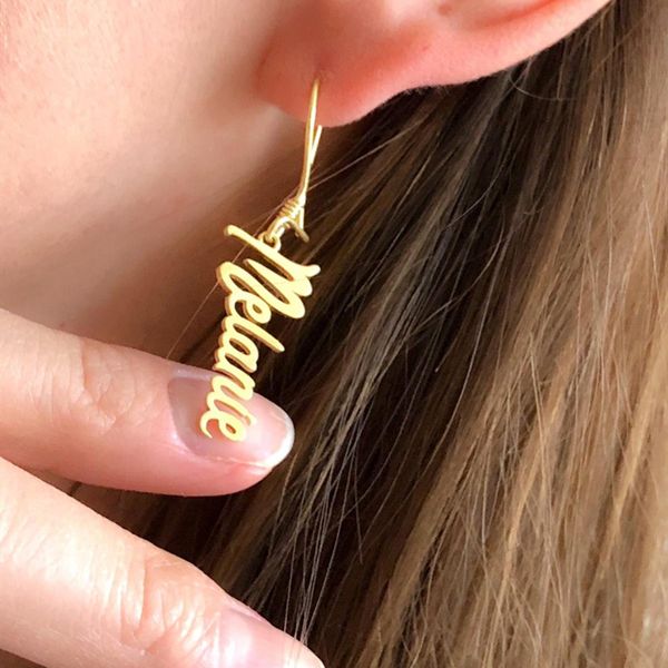 vertical name drop earrings for women personalized jewelry custom name long earrings stainless steel gold filled bague femme, Golden
vertical name drop earrings for women personalized jewelry custom name long earrings stainless steel gold filled bague femme, Golden