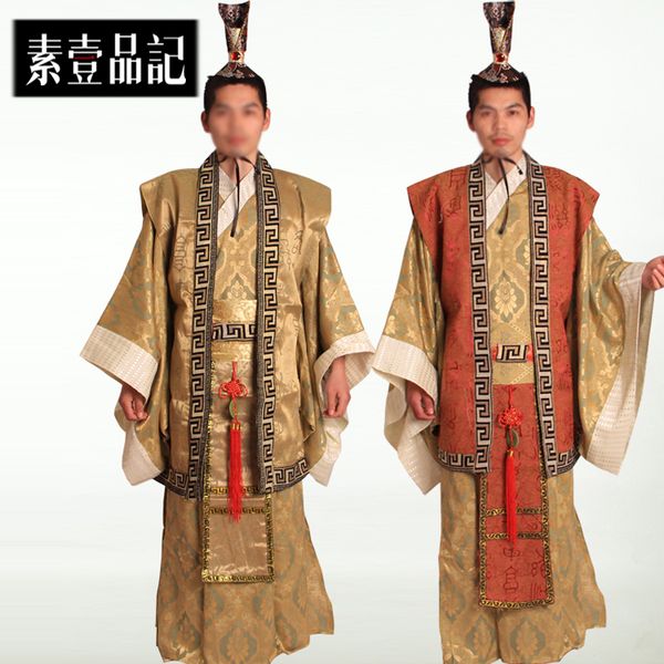 men time-limited direct selling dance costumes hmong clothes ancient chinese costume men's suit hanfu traditional emperor, Black;red
men time-limited direct selling dance costumes hmong clothes ancient chinese costume men's suit hanfu traditional emperor, Black;red
