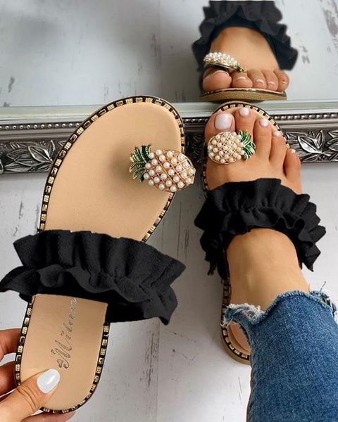 женщина тапочки женщина открытого 2020handmade pearl плоского дна toe ананас тапочки фея стиль плюс размер 35-43, Black
женщина тапочки женщина открытого 2020handmade pearl плоского дна toe ананас тапочки фея стиль плюс размер 35-43, Black