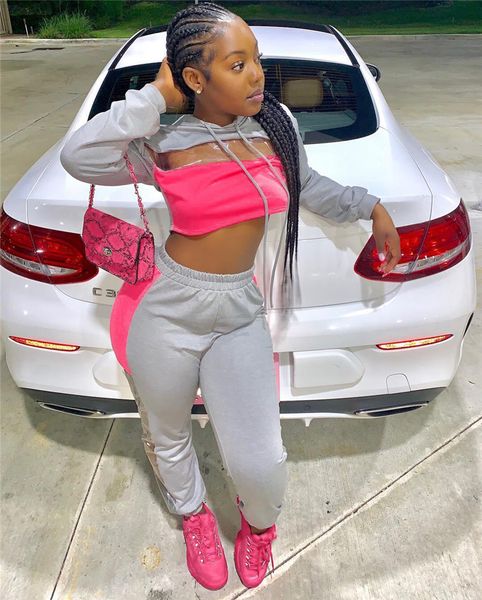 clothing sweatshirt outfits fall pants women leggings panelled bodysuits 2 outerwear set sheer hoodies running crop piece 2005 wint vlbi, Black 
clothing sweatshirt outfits fall pants women leggings panelled bodysuits 2 outerwear set sheer hoodies running crop piece 2005 wint vlbi, Black