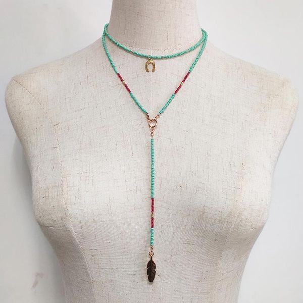 bohemian summer beaded long chain necklace for women fashion gold feather pendant necklaces bridal wedding jewelry gifts, Golden;silver
bohemian summer beaded long chain necklace for women fashion gold feather pendant necklaces bridal wedding jewelry gifts, Golden;silver