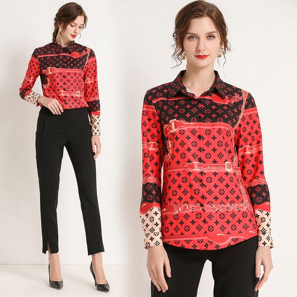 latest 2020 elegant fashion women casual office shirts runway ladies classic print long sleeve button front slim lapel blouses plus, White
latest 2020 elegant fashion women casual office shirts runway ladies classic print long sleeve button front slim lapel blouses plus, White