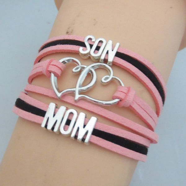 fashion infinity love son and mom bracelet heart to heart gift to son bracelet pink black, Golden;silver
fashion infinity love son and mom bracelet heart to heart gift to son bracelet pink black, Golden;silver