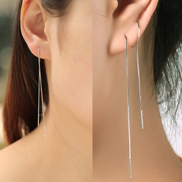 aomu 1 pair women silver plated super long chain drop earrings cocktail linear dangle tassel earrings for party jewelry 9-18 cm
aomu 1 pair women silver plated super long chain drop earrings cocktail linear dangle tassel earrings for party jewelry 9-18 cm