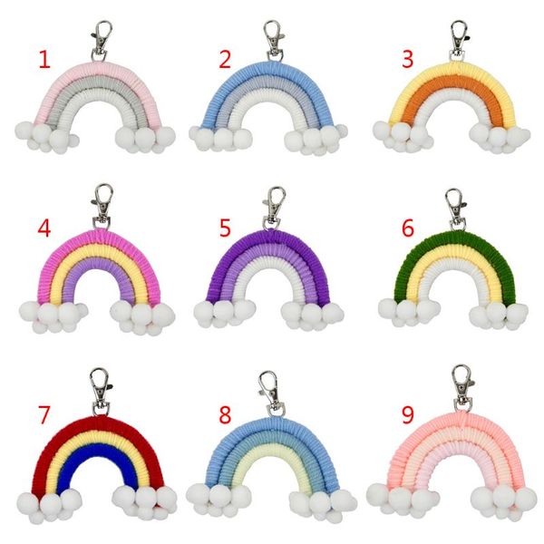 handmade weaving rainbow ornament keychain hair ball kids room decoration wall hanging pendant p props, Silver
handmade weaving rainbow ornament keychain hair ball kids room decoration wall hanging pendant p props, Silver