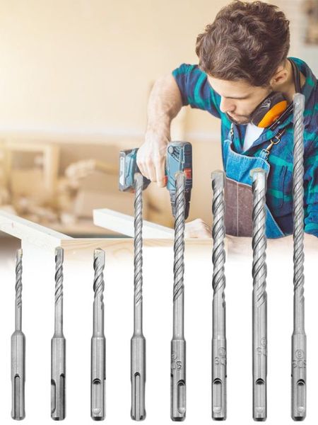 8pcs/set electric hammer drill bits sds plus round shank rotary drill bit concrete 2 pits 2 slots
8pcs/set electric hammer drill bits sds plus round shank rotary drill bit concrete 2 pits 2 slots