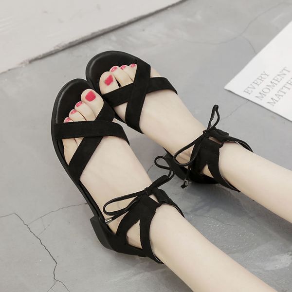 akexiya women's sandals 2020 summer new shallow mouth suede wild open-toed women sandals fashion casual student women's shoes, Black
akexiya women's sandals 2020 summer new shallow mouth suede wild open-toed women sandals fashion casual student women's shoes, Black