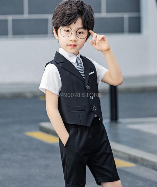 2020 prince kids vest +shorts+tie 3pcs suit flower boys formal birthday tuxedos kids spring school host dance suit clothing set, Blue
2020 prince kids vest +shorts+tie 3pcs suit flower boys formal birthday tuxedos kids spring school host dance suit clothing set, Blue