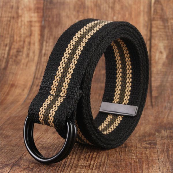 men's women's canvas woven belt double ring buckle casual jeans canvas belt s785, Black;brown
men's women's canvas woven belt double ring buckle casual jeans canvas belt s785, Black;brown