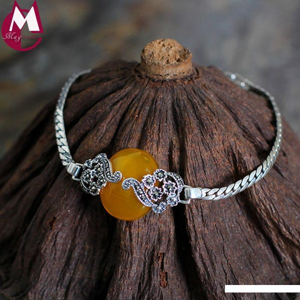 100% 925 sterling silver bracelets for women vintage yellow agate charms bracelet girl gift fine plant plum blossom jewelry sb20, Golden;silver
100% 925 sterling silver bracelets for women vintage yellow agate charms bracelet girl gift fine plant plum blossom jewelry sb20, Golden;silver