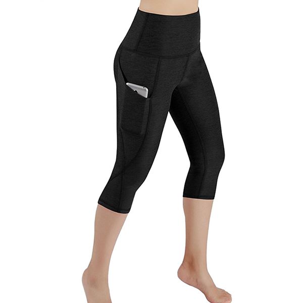 women crop leggings with pocket female sport fitness workout high waist short leggings solid slim push up trouser female pant#5$, Black
women crop leggings with pocket female sport fitness workout high waist short leggings solid slim push up trouser female pant#5$, Black