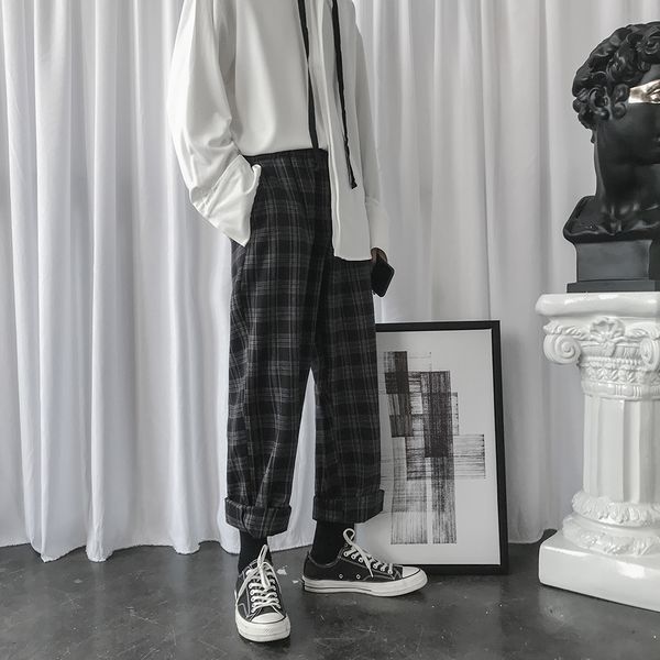 2019 men's fashion lattice printing leisure wide leg pants cotton casual pants loose trousers active elastic sweatpants m-2xl, Black
2019 men's fashion lattice printing leisure wide leg pants cotton casual pants loose trousers active elastic sweatpants m-2xl, Black