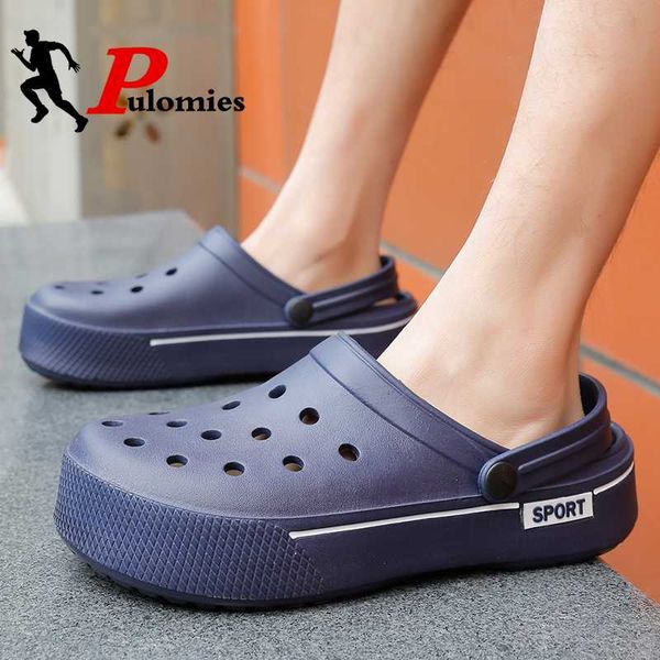 pulomies summer men and women sandals men slippers casual home slippers chunky platform couple garden shoes beach sandals, Black
pulomies summer men and women sandals men slippers casual home slippers chunky platform couple garden shoes beach sandals, Black