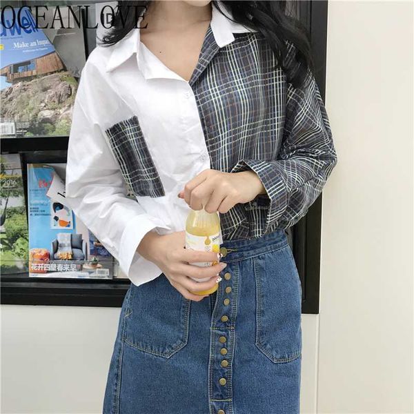 oceanlove plaid женщина рубашки contrast color карман student повседневной блуза лоскутная мода 2020 весна casual нового blusas 15169, White
oceanlove plaid женщина рубашки contrast color карман student повседневной блуза лоскутная мода 2020 весна casual нового blusas 15169, White