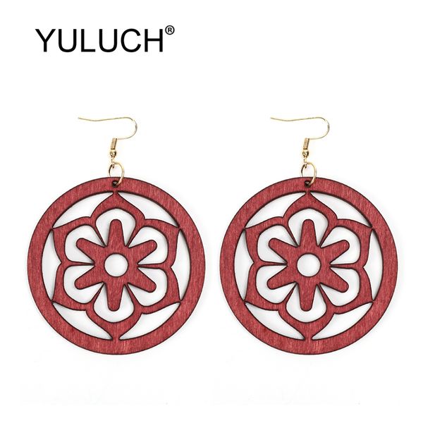 yuluch trendy hollow flower pattern dangle earrings for party 2019 hollow red green round wood hanging earrings fashion jewelry, Silver
yuluch trendy hollow flower pattern dangle earrings for party 2019 hollow red green round wood hanging earrings fashion jewelry, Silver