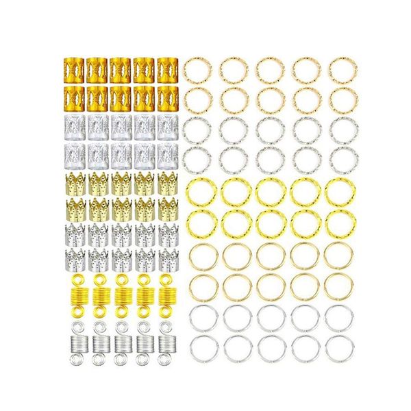 100pcs hair coil dreadlocks beads cuffs braiding clips spring twisted braid hair rings for braids accessories, Golden;white
100pcs hair coil dreadlocks beads cuffs braiding clips spring twisted braid hair rings for braids accessories, Golden;white