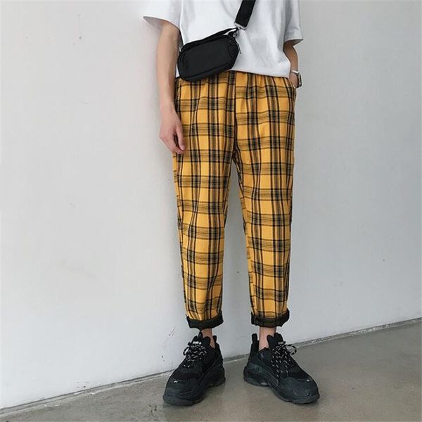 yellow plaid pants men joggers 2020 new spring summer casual harem pants man korean streetwear hip hop track for lovers, Black
yellow plaid pants men joggers 2020 new spring summer casual harem pants man korean streetwear hip hop track for lovers, Black