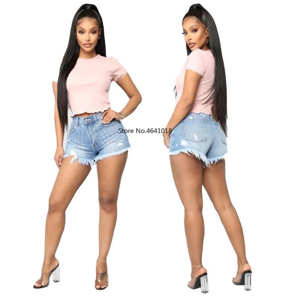 vintage women summer rhinestones splicing short jeans hole high waist casual zipper jeans washed tassel hem denim shorts, Blue
vintage women summer rhinestones splicing short jeans hole high waist casual zipper jeans washed tassel hem denim shorts, Blue