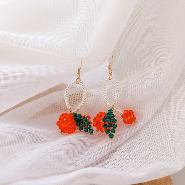 2020 summer new design sweet shiny crystal weave cherry long drop earrings for women girl simulated pearl earring party jewelry, Silver
2020 summer new design sweet shiny crystal weave cherry long drop earrings for women girl simulated pearl earring party jewelry, Silver