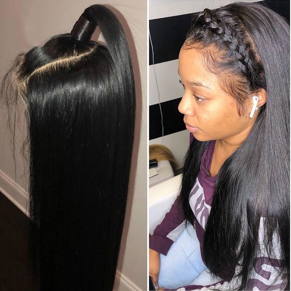 brazilian wig 4*4 straight lace closure wig lace front human hair wigs pre-plucked with baby hair, Black
brazilian wig 4*4 straight lace closure wig lace front human hair wigs pre-plucked with baby hair, Black