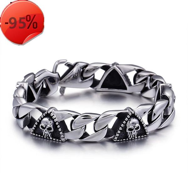 source goods jewelry pharaoh skull classic men titanium steel bracelet cuban chain men infinity chains bracelets, Black
source goods jewelry pharaoh skull classic men titanium steel bracelet cuban chain men infinity chains bracelets, Black