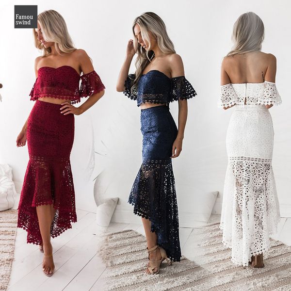 women party suit elegant two party sets outfits white lace bodycon strapless crop pencil skirt vestidos de fiesta
women party suit elegant two party sets outfits white lace bodycon strapless crop pencil skirt vestidos de fiesta