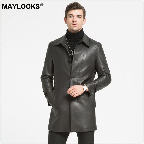 maylooks 2019 autumn and winter new coat of goats stripe in men's leather coat ws134, Black
maylooks 2019 autumn and winter new coat of goats stripe in men's leather coat ws134, Black