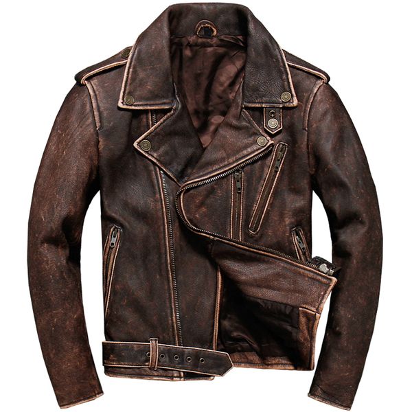 2019 vintage brown men american biker's leather jacket plus size xxxxxl genuine cowhide slim fit motorcycle coat ing, Black
2019 vintage brown men american biker's leather jacket plus size xxxxxl genuine cowhide slim fit motorcycle coat ing, Black