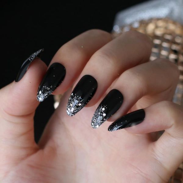 french glitter stiletto uv wedding nails shiny glossy black false nails stiletto 24pcs full set, Red;gold
french glitter stiletto uv wedding nails shiny glossy black false nails stiletto 24pcs full set, Red;gold
